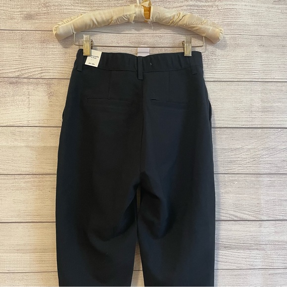 NWT Abercrombie Ultra High Rise Split Hem Black Pants - Picture 8 of 8